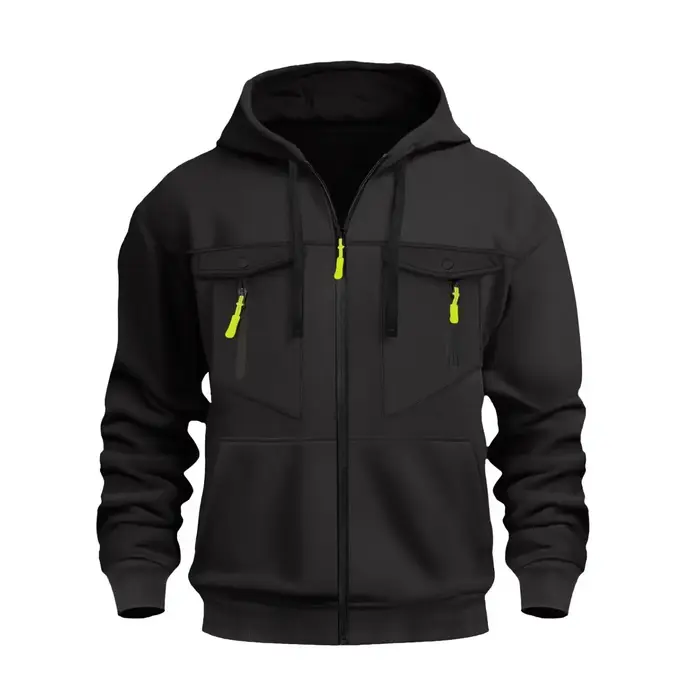 Sweat à capuche zippé décontracté pour homme 2026 – Style urbain tendance, coupe ample confortable, 