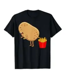 Design humoristique de t-shirt sur le thème des pommes de terre, adapté aux hommes et aux femmes, le