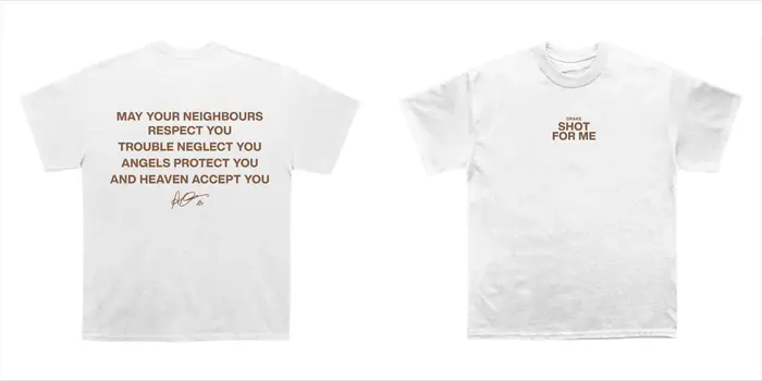 Drake Neighbours Respect You Blessing T-shirt rétro Hip Hop Streetwear en coton surdimensionné à man