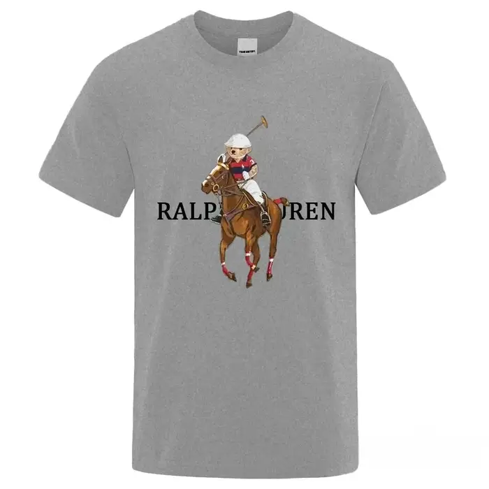 T-shirt Homme en Coton Amusant Motif Ours de Golf, Nouvelle Collection Été Décontractée, Vêtement Un