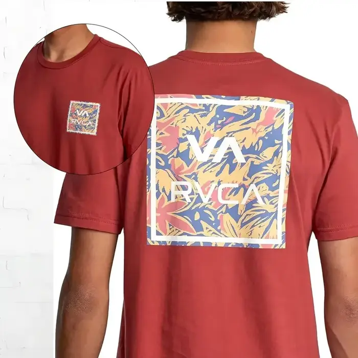 RVCA hommes graphique à manches courtes col rond t-shirt coton rétro rue mode