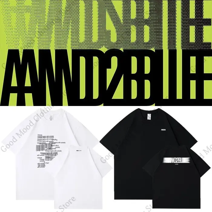T-shirt AND2BLE Streetwear tendance avec imprimé lettres