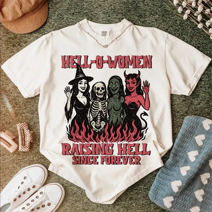 Crâne fille imprimé motif Halloween T-Shirt femme années 90 haut à manches courtes imprimé basique f
