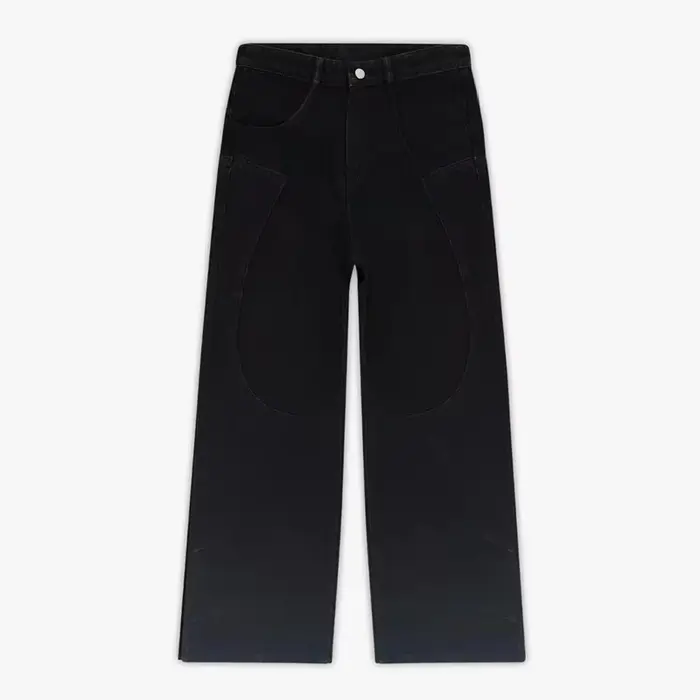 Jeans noirs Harajuku hip hop Fromszn, jeans baggy brut, broderie Y2K, police d'écriture rétro, unise