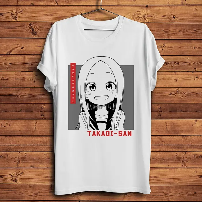 T-shirt unisexe à col rond, blanc, décontracté, pour hommes, Otaku, Streetwear, Kawaii Waifu Teasing