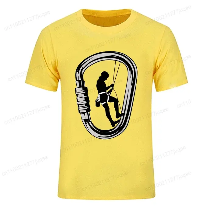 Homme T-Shirt marque de mode vêtements t-shirts amples escalade mousqueton Design minimaliste