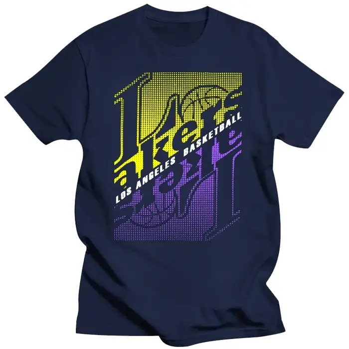 2025 nouveau modèle Laker Nation T-shirt Los Angeles LA T-shirt 100% coton adulte hommes nouveau