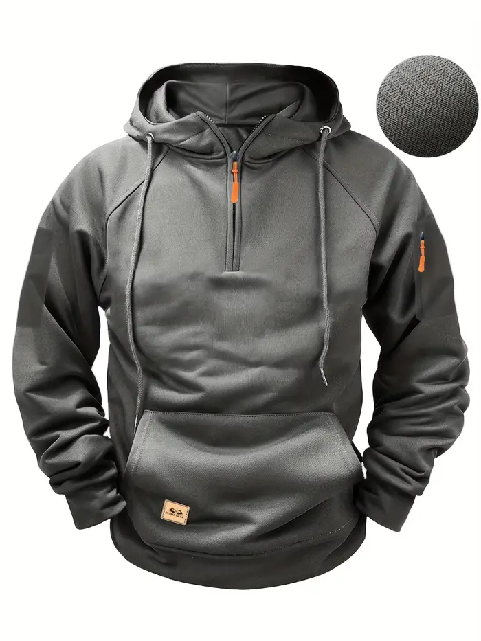 Sweat-shirt à capuche zippé à manches longues pour homme – Nouvelle collection décontractée pour l'extérieur et le streetwear