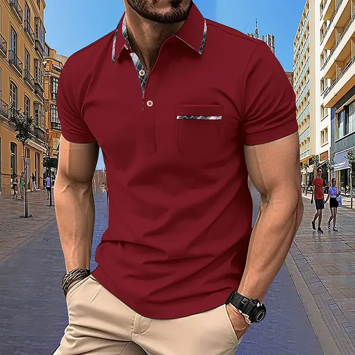 Chemises polo pour hommes à manches courtes