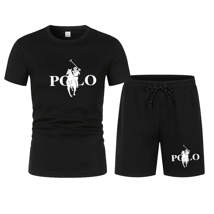Ensemble de sport décontracté tendance été 2026 pour homme, t-shirt en maille style urbain