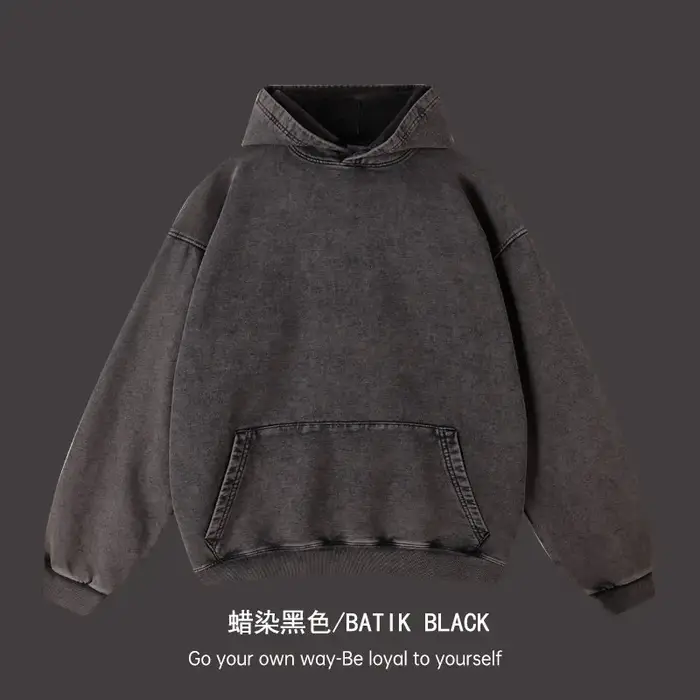 Sweat à Capuche Vintage Respzed en Pur Coton Délavé, 425g, Logo Imprimé, Design Personnalisé, Nom Br