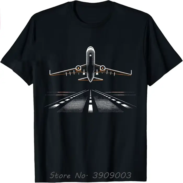T-shirt imprimé à la demande en coton pour hommes, chemise à col rond drôle, avion, happator d'aviat
