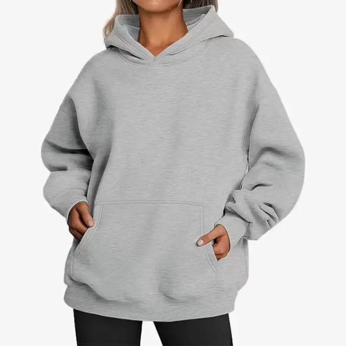Sweat-shirt à capuche chaud en polaire pour homme et femme