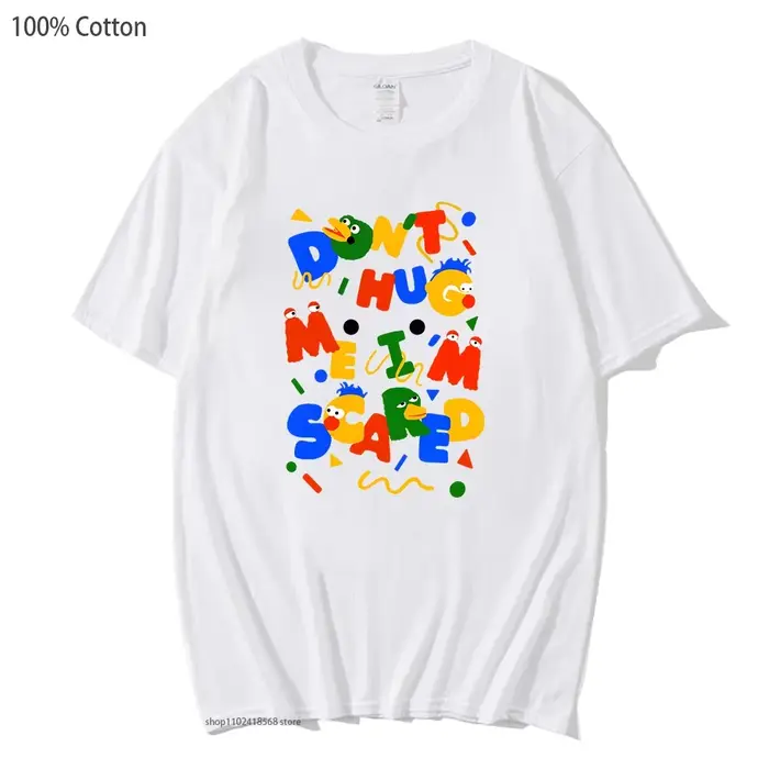 T-shirt graphique de dessin animé pour hommes et femmes, Dont HDPMe, je ai peur, chemise 100% coton,