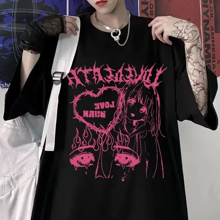 Harajuku T-shirt femmes Anime