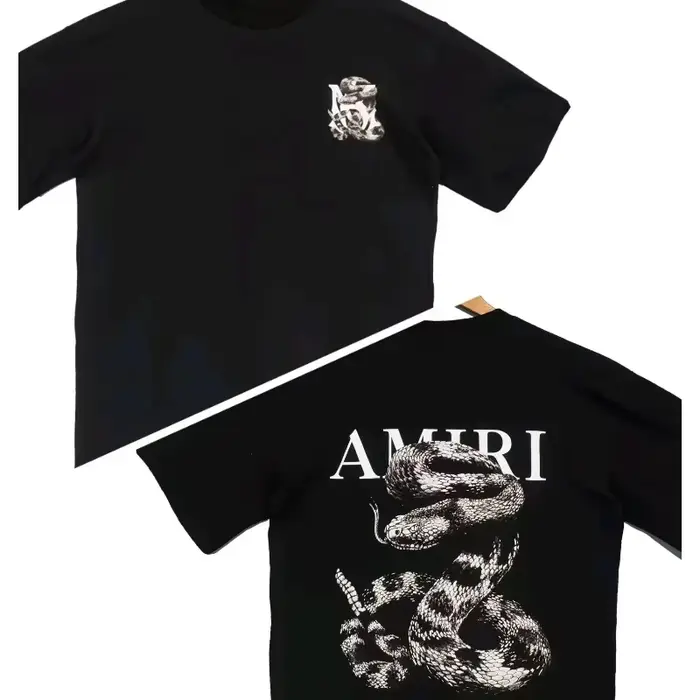 Nouveau T-shirt ample 2026 à motif serpent, luxe léger, tendance, manches courtes, unisexe, polyvale