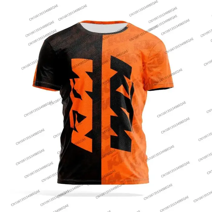 T-shirt de moto pour homme KTM, imprimé 3D, respirant, séchage rapide, décontracté, pour le motocros