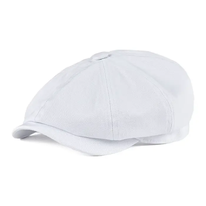 BOTVELA casquette gavroche hommes blanc sergé coton chapeau femmes boulanger garçon casquettes rétro
