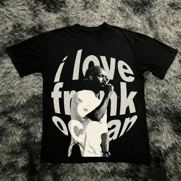 T-shirt graphique rétro du rappeur Frank, vêtements hip-hop pour hommes, album Ocean, t-shirts Y2k u
