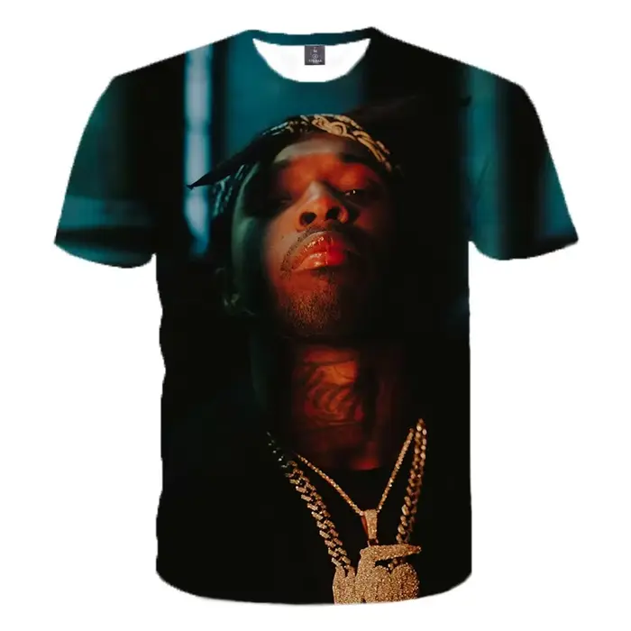 T-shirt imprimé 3D Pop Smoke