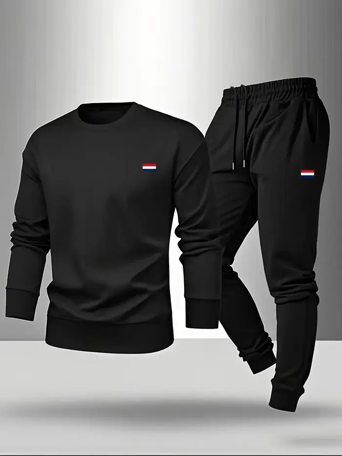Ensemble Homme T-shirt Manches Longues & Pantalon de Survêtement Paris Fashion – Tenue Décontractée Quotidienne