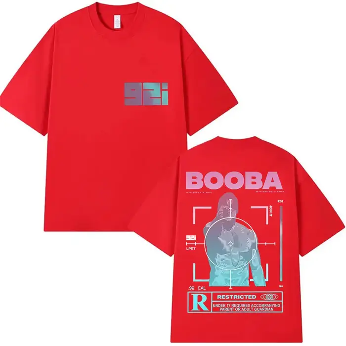 Rappeur BOOBA B2O Tour 2025 t-shirts graphiques hommes Hip Hop gothique à manches courtes T-shirt ré
