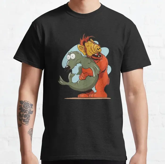 Forme de vie extraterrestre-Gordon Shumway-Sitcoms TV t-shirts graphiques drôles années 90 Style rétro T-shirt unisexe