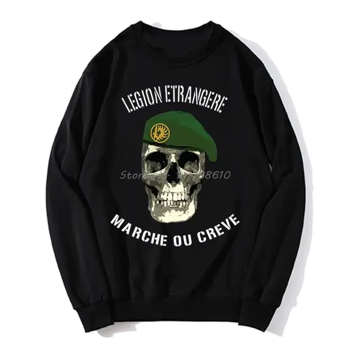 Sweat à capuche de la légion étrangère pour hommes, imprimé drôle, pull printemps-automne, Streetwea