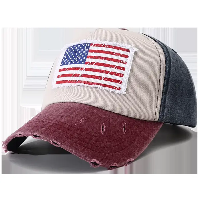 Casquette de Baseball brodée drapeau américain