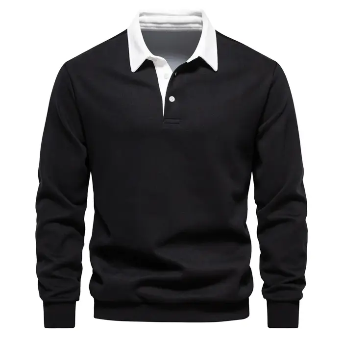 sweat à capuche à manches longues col Polo tendance 2025 nouveau automne taille européenne commerce 