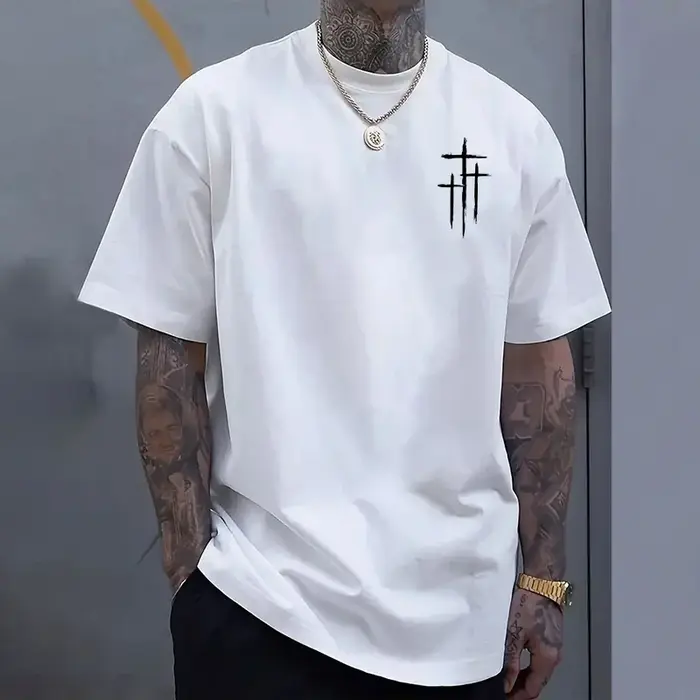 T-shirt imprimé croisé pour homme