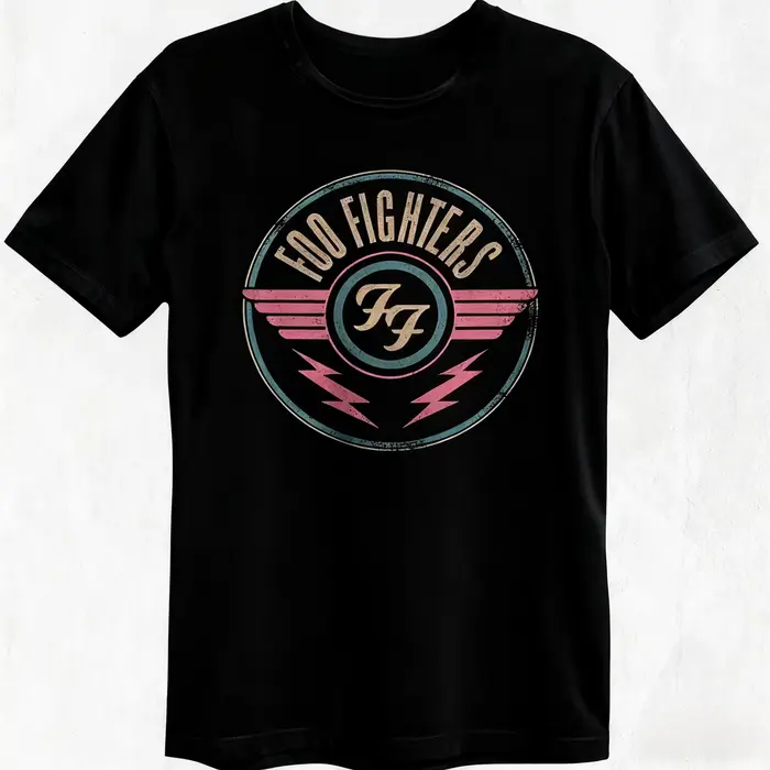 T-shirt Foo Fighters 2026 - Sous Licence - Neuf - T-shirts de Groupe Tailles S-4XL Luxe Haut de Gamm
