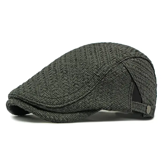 Printemps été hommes femmes paille Peaky Blinders chapeau Baker garçon gavroche chapeau parasol Prot