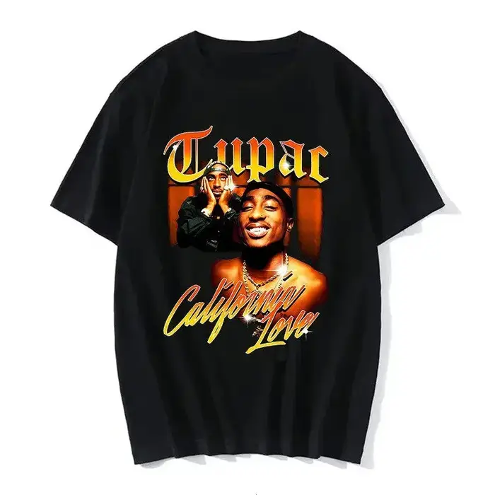 T-shirt TUPAC Harajuku pour femmes