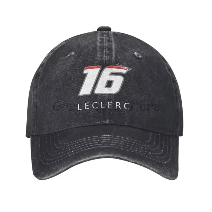 Casquette de baseball à imprimé graphique Charles Leclerc, casquette de camionneur en coton lavé rég