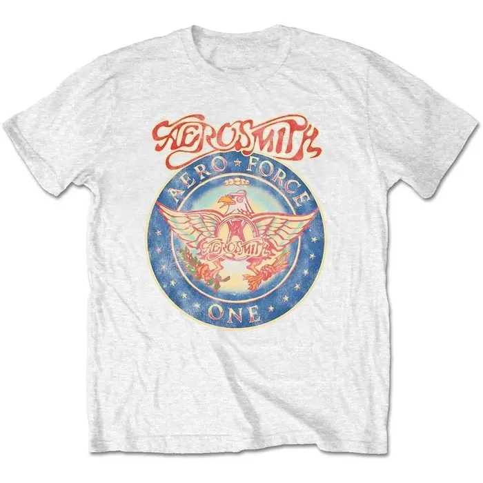 T-shirt graphique Aerosmith Aero Force One, 100 % coton, imprimé groupe de rock vintage, unisexe, cl