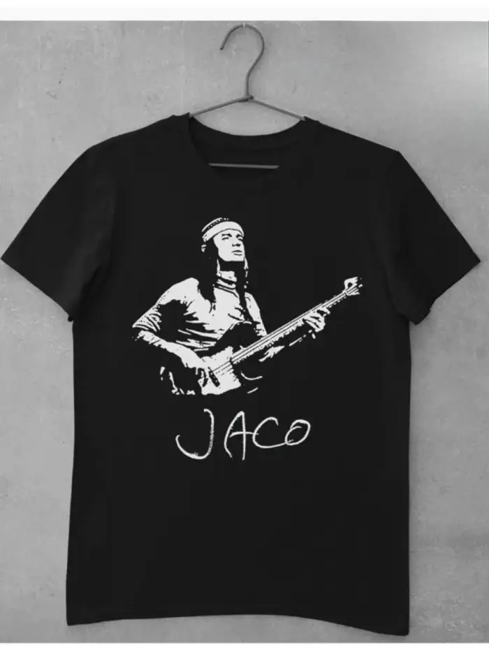 T-shirt Jaco Pastorius Jazz Bass pour hommes, coupe ample, t-shirt vintage à col rond, streetwear po