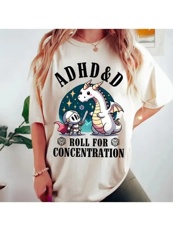 T-shirt décontracté pour homme avec impression graphique Rogue Adhd&D Roll RPG DnD Class, jeu de soc