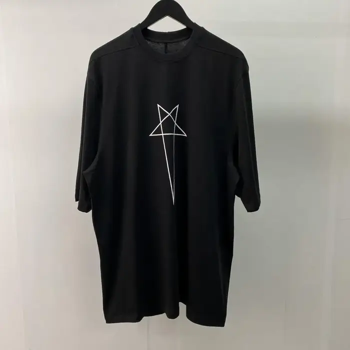 T-shirt homme et femme 100% coton, vêtement gothique, hip hop, long, surdimensionné, noir, été