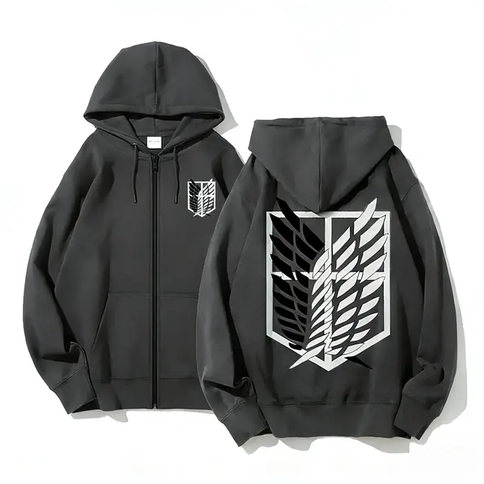 Attaque sur Titan Anime sweat à capuche zippé