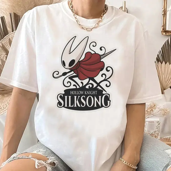 Hollow Knight T-shirt mode impression T-shirt été hommes à manches courtes jeu dessin animé Silksong hommes T-shirt hommes hauts drôles