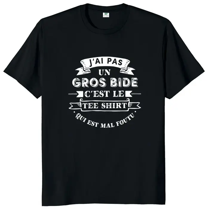 T-shirt humoristique unisexe, 100% coton, décontracté et humoristique, I Don't Have A Big PAUNCH, Y2
