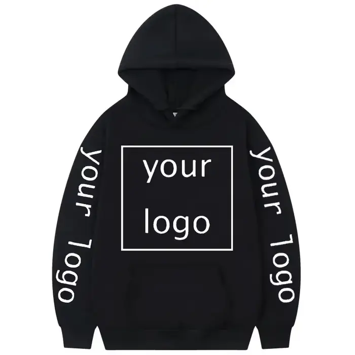 Sweat-shirt à capuche personnalisable avec impression de logo et graphiques, tendance décontractée, 