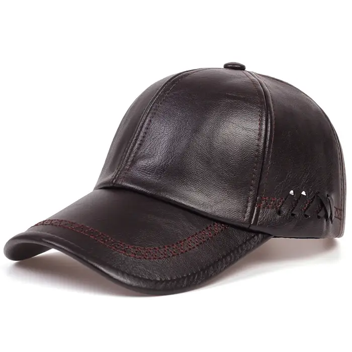 Casquette de Baseball en cuir solide pour homme et femme, chapeaux et chapeaux gorras, à la mode, au