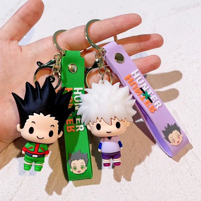 HUNTER X HUNTER Figure porte-clés Anime dessin animé GON · FREECSS poupée pendentif porte-clés voiture porte-clés accessoires bijoux enfants jouet cadeaux