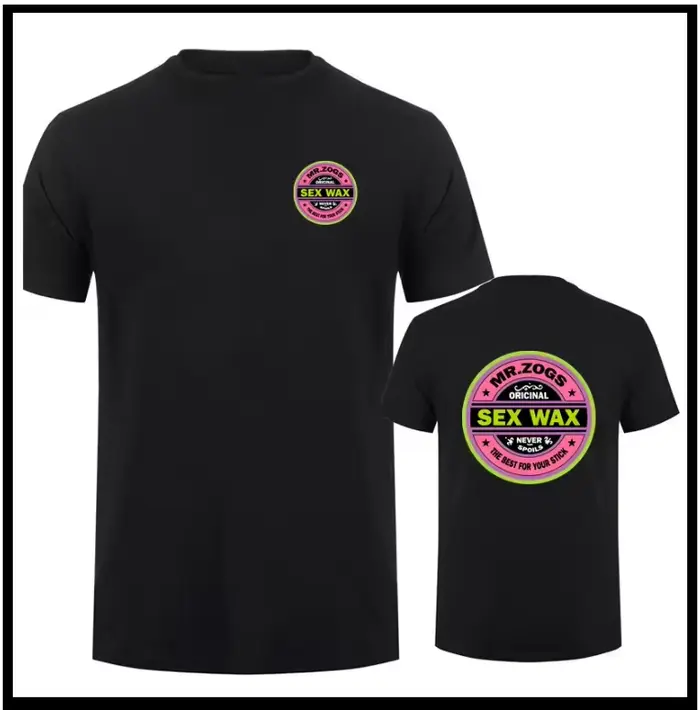 Sex Wax Mr Zogs Surf T-shirt pour hommes, décontracté, en coton, à manches courtes, pour l'été