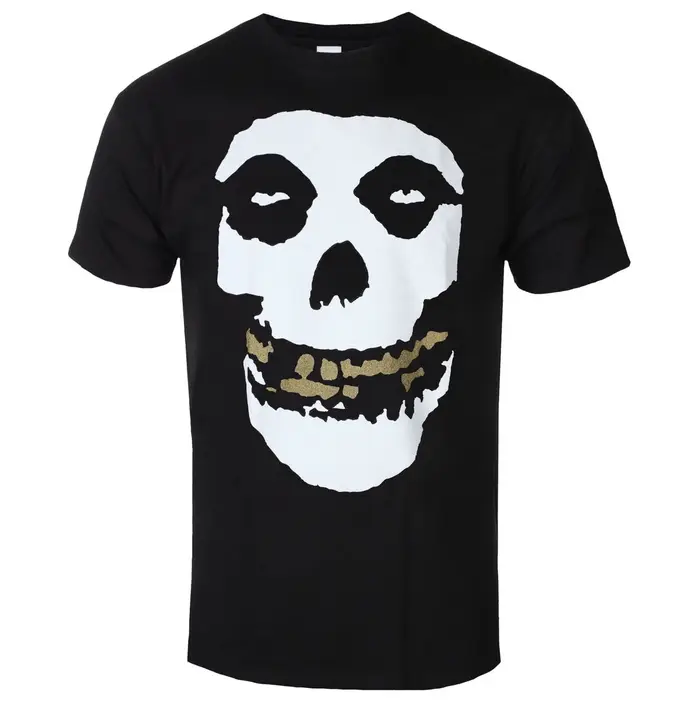 Misfits - T-shirt classique à motif de crâne de démon, style punk d'horreur, T-shirt décontracté de 