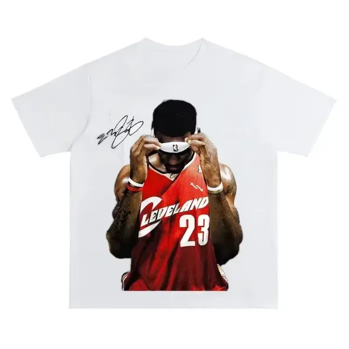 Nouveau T-shirt de basketball LeBron James été 2026 noir, streetwear américain original pour hommes 