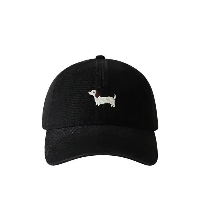 Casquette de Baseball en coton délavé teckel brodé pour femmes et hommes