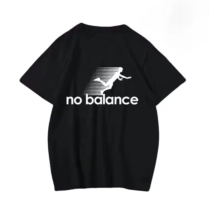 T-shirt imprimé No Balance, haut en coton tendance, style unisexe, sport, Y2K, Harajuku, pour hommes et femmes